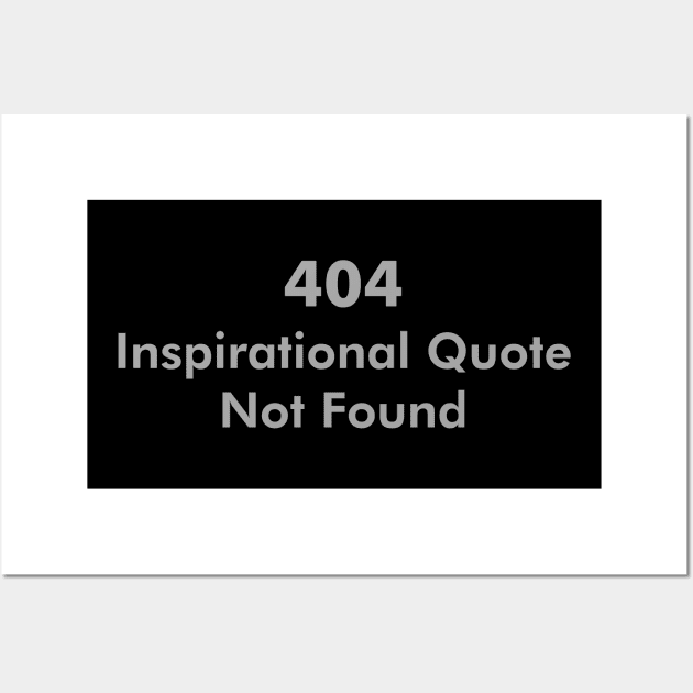 404 Error Wall Art by Dilis